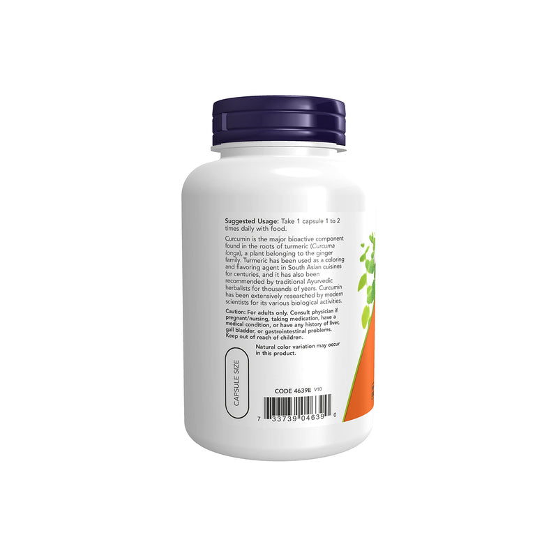 NOW Supplements, Curcumin, derived from Turmeric Root Extract, 120 Veg Capsules - NewNest Australia