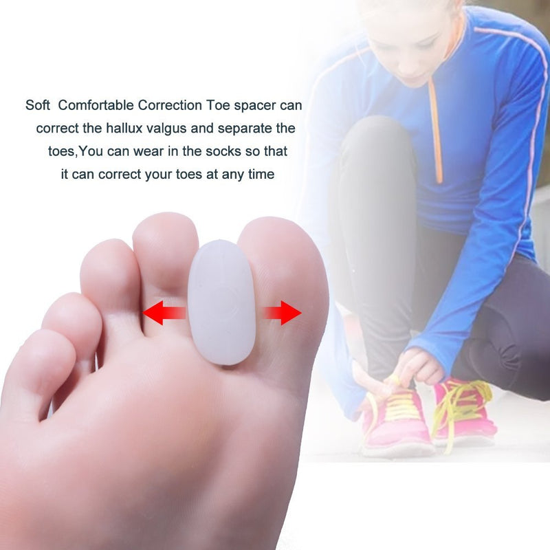Gel Toe Caps, Hallux Valgus Toe Separator, Silicone Toe Protection, Toe Separator, Toe Corrector Spacers For Overlapping Toes, Soft And Comfortable, Pack Of 4 - NewNest Australia