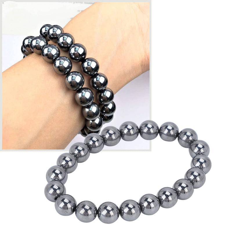 Natural Terahertz Bracelet Terahertz Stone Bracelet Powerful Beads Fashion Fatigue Therapy Natural Energy Stone Bracelet Terahertz Beads Bracelet Pain Relief for Men and Women - NewNest Australia