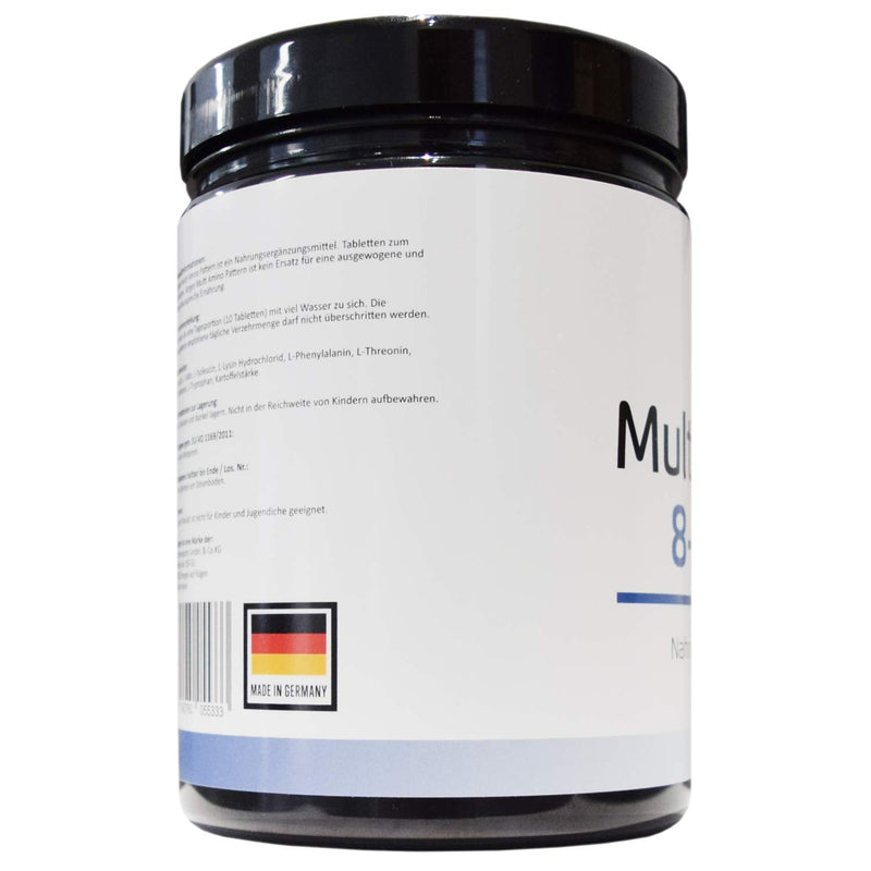 Multi Amino-Eaa 8 Pattern - 500 Tablets With 1000 Mg Each - Master Amino Protein Formula With 8 Essential Amino Acids From Legumes - Bcaa - High Dose - Vegan - Laboratory Tested - NewNest Australia