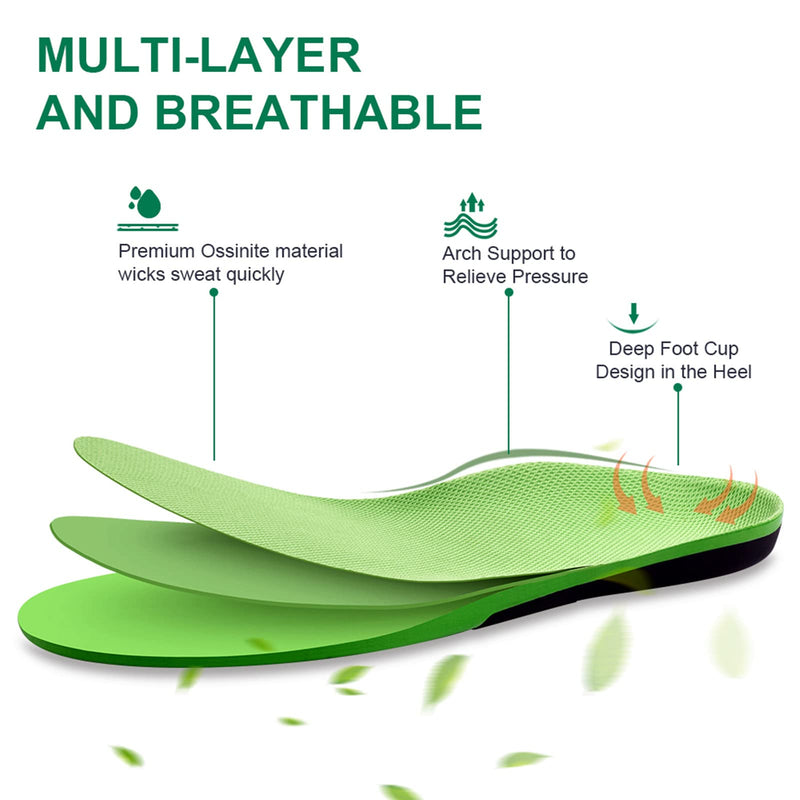 Orthotic Insoles, Cushioned Shoe Insoles with Orthotic Arch Support, Comfortable Shoe Boot Inserts Full-Length Orthotic Insoles for Men and Women with Plantar Fasciitis - 1 Pair - NewNest Australia