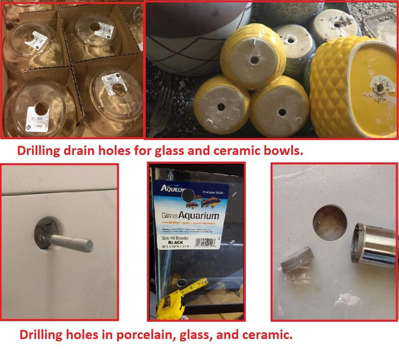 Drilax 1 Inch Diamond Hole Saw Drill Bit Tiles, Glass, Fish Tanks, Marble, Granite Countertop, Ceramic, Porcelain Core Holesaw DIY Size - NewNest Australia