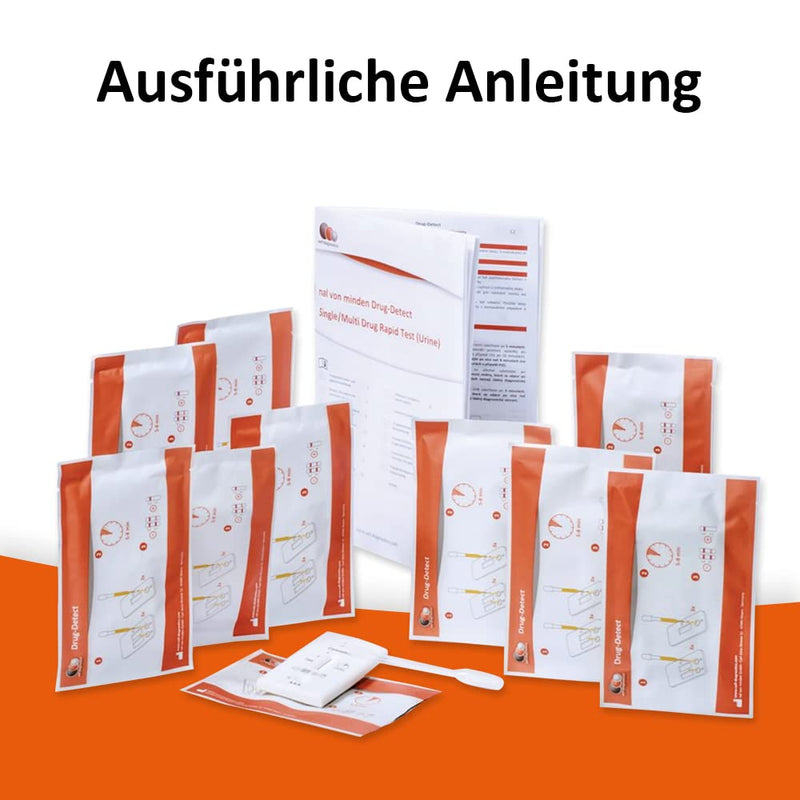 Self-Diagnostics Cannabis (Thc) Quick Drug Test - Marijuana - Hashish - Cut-Off: 50 Ng/Ml - 10 Test Cassettes - Drug Detection - Pipette Test - Urine Test - Thc Test - 5 Minutes Drug Test Urine - NewNest Australia
