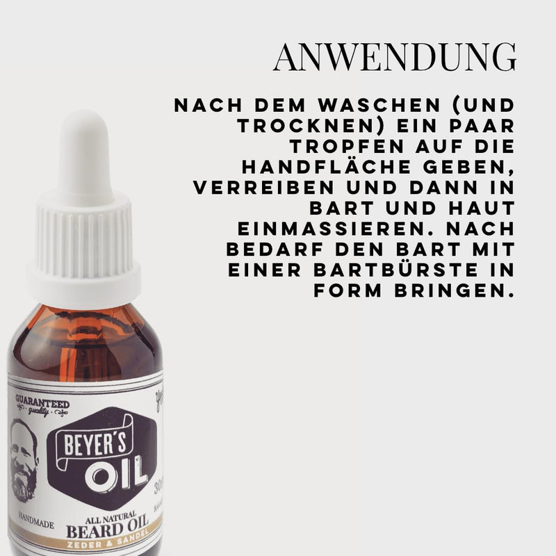 Beyer's Oil Beard Oil Cedar & Sandal 30ml - 100% natural beard care - Makes the beard soft and smooth 30 ml (pack of 1) - NewNest Australia