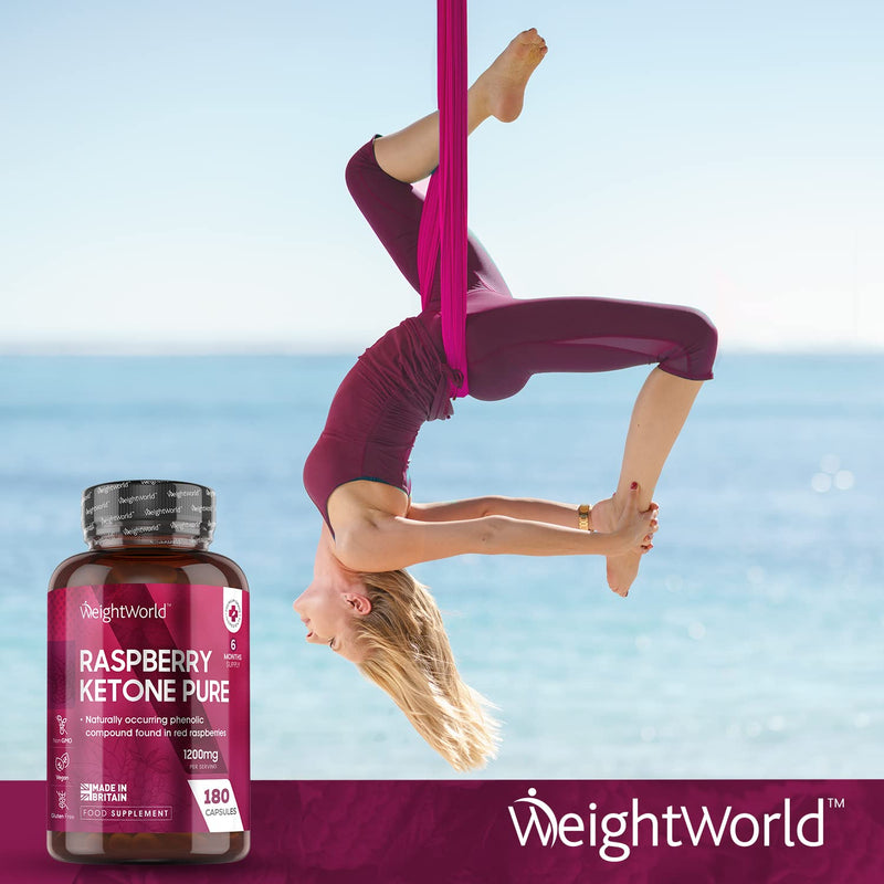 Pure Raspberry Ketones 1200mg - 180 Vegan Capsules (6 Month Supply) - Max Strength Raspberry Ketones Supplement - Suits Low Carb & Keto Diet -Better Absorption Than Tablet - 100% Natural - UK Made - NewNest Australia