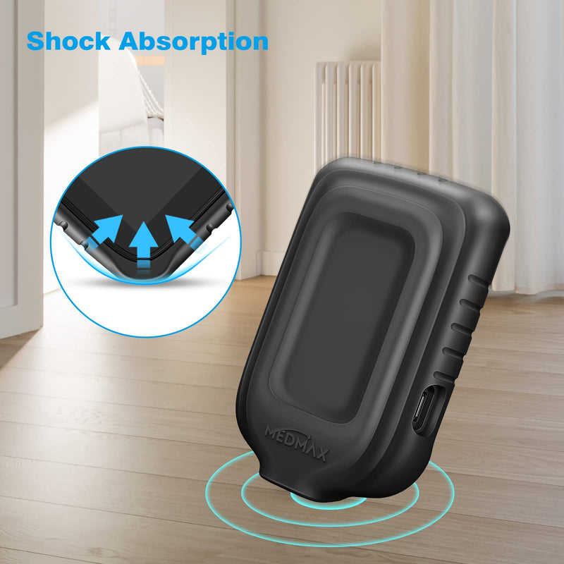 MEDMAX Silicone Case for Freestyle Libre 2 / Libre Reader, Lightweight Shockproof Anti Slip Protective Cover Soft Gel Skin with Raised Bevel for Freestyle Libre 2 & Libre (Black) Black - NewNest Australia