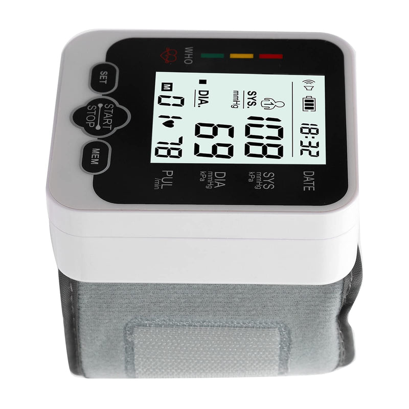 Wrist Blood Pressure Monitor, Lcd Screen Blood Pressure Monitor With Automatic Voice Transmission, Reading Memory, Wrist Blood Pressure Cuff For Home And Hospital Use - NewNest Australia