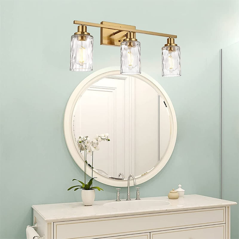 Water Ripple Glass Shades Replacements 1-Pack, 1.7In Fitter, 3.9In Diameter, 5.9In Height, Clear Hammered Glass Covers Lampshade Cylinder Globe for Chandelier Islands Bath Vanity Lights Wall Sconces… 1 Pack - NewNest Australia
