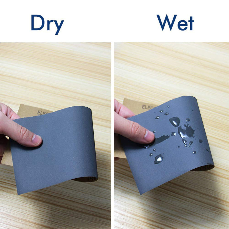 Sandpaper Variety Pack 120 to 3000 Assorted Grits Sand Paper 24 Pack Sandpaper + 1 Hand Sander, 9x3.6 Inch Sanding Sheets for Wood Furniture Finishing Glass Metal Sanding Automotive Polish - NewNest Australia