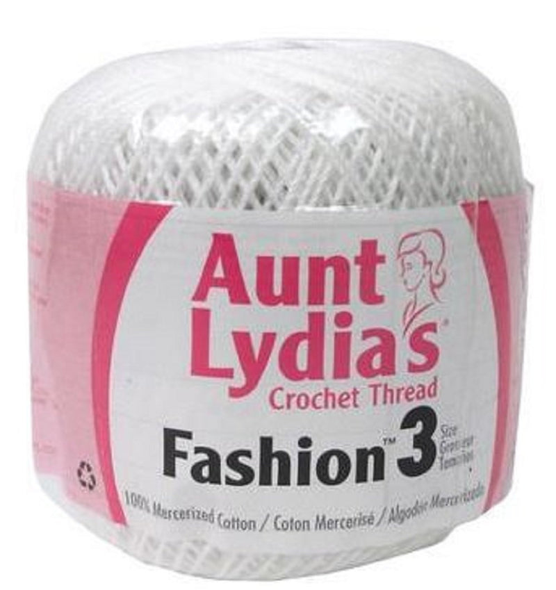 Aunt Lydia's Crochet Thread - Size 3 - (2-Pack) White - NewNest Australia
