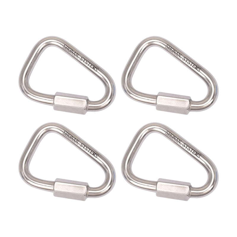 SHONAN Delta Quick Link 2.2 Inch Triangle Quick Links Stainless Steel Triangle Carabiners Marine Grade, 4 Pack, 880 Lbs Capacity 2.2 Inch, 4 Pack(Marine Grade) - NewNest Australia