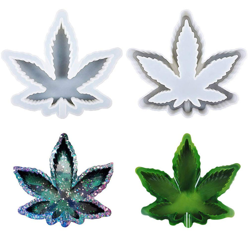 1 Pcs Leaf Maple Resin Mold, Weed Ashtray Silicone Molds, Leaf Tray Mold Ideal for Jewelry Storage Box Handmade Crafts Home Decoration (M590) - NewNest Australia