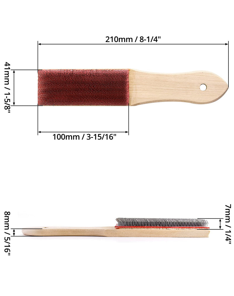 QWORK File Cleaner Carded , 2 Pack, 8" Universal File Card and Brush - NewNest Australia