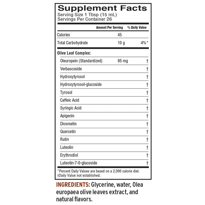 Barlean's Peppermint Olive Leaf Complex with 7,700 ORAC and 95mg Oleuropein - Non-GMO, Sustainably Sourced, Kosher - 16-Ounces - NewNest Australia