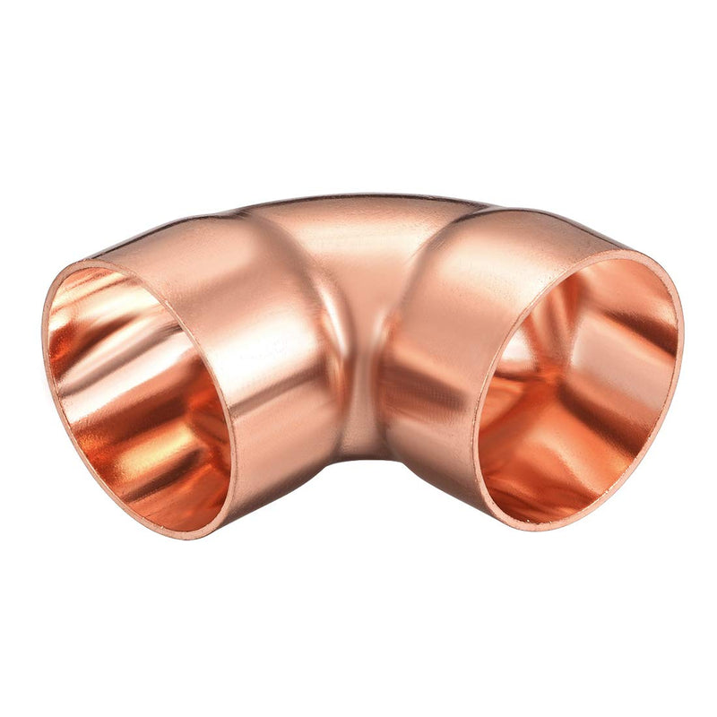 uxcell 1.5-inch ID 90 Degree Copper Elbow Short-Turn Copper Pipe Fitting Conector for Plumbing 2pcs - NewNest Australia