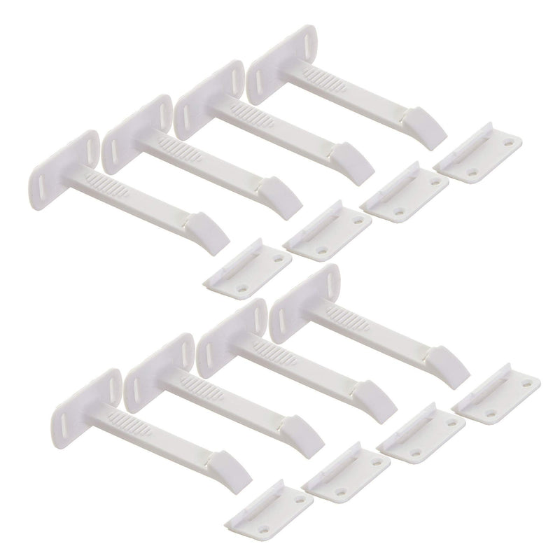 Dreambaby Adhesive Safety Latches for Drawers & Cabinets, White, 8 Count - NewNest Australia