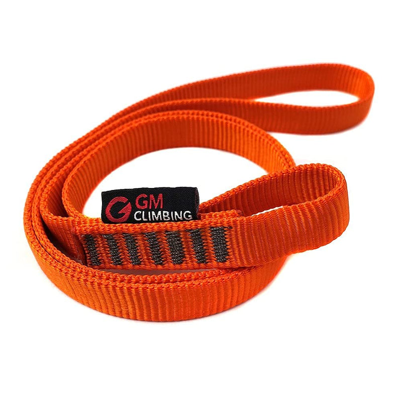 GM CLIMBING 16mm Nylon Sling Runner 22kN / 4950lbf CE UIAA Certified Fluorescent Orange 60cm / 24inch | Pack of 3 - NewNest Australia