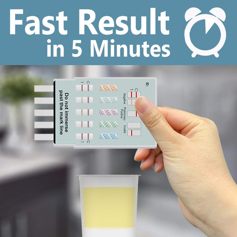 Prime Screen [5 Pack] 5 Panel Urine Drug Test Kit - Testing Instantly for 5 Different Drugs AMP, COC, MET (Meth), OPI, THC (Marijuana) - WDOA-254 - NewNest Australia