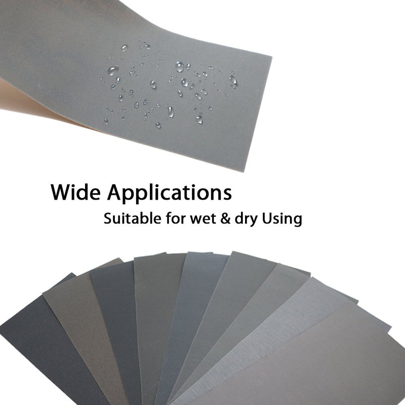 45Pcs Wet Dry Sandpaper, 400/600/ 800/1000/ 1200/1500/ 2000/2500/ 3000 Grit Assorted Sanding Sheets for Automotive Polishing, Metal Sanding, Wood Furniture Finishing, 9 x 3.6 Inch by BAISDY - NewNest Australia