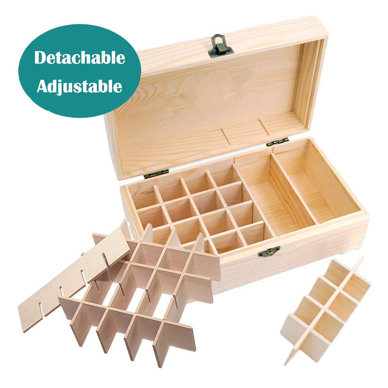 Beunyow 36 Holes Portable Wooden Aromatherapy Gift Box Essential Oils Bottles Box Storage Case Box - Suitable For Nail Polish, Fragrance Oils, Essential Oil, Stain And Lipstick - NewNest Australia