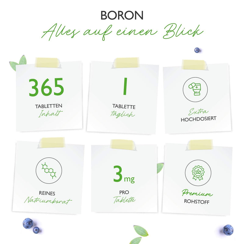 Vit4Ever Boron - 3 Mg - 365 Tablets - Laboratory Tested - Daily Only 1 Tablet Boron - 1 Year Of Continuous Supply - High Dose & Vegan - Sodium Tetraborate - Trace Element - Vit4Ever - NewNest Australia