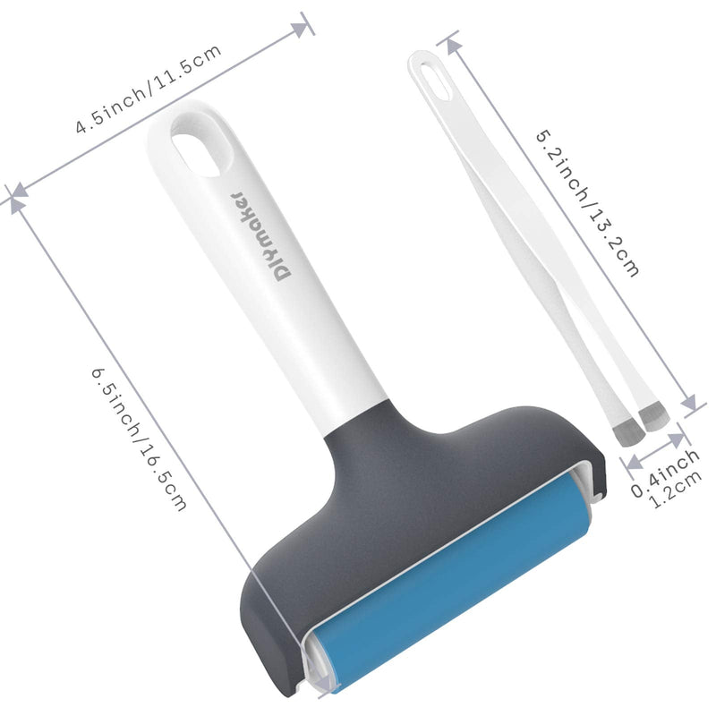 Diymaker Rubber Brayer Roller & MAT Tweezers Remover Tool Set Craft Stamping Brayers for Cricut/Silhouette/Brother - NewNest Australia