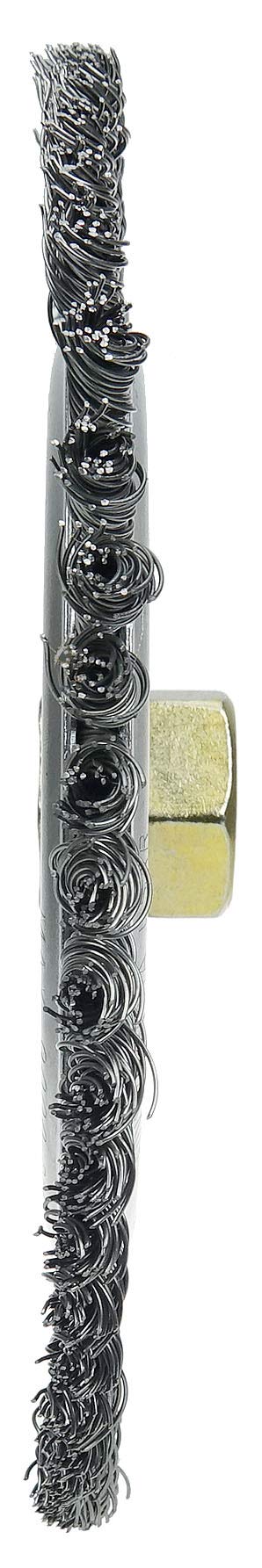 Weiler 09000 Roughneck 7" Root Pass Weld Cleaning Brush, .020" Steel Wire Fill, 5/8"-11 Unc Nut, Made in the USA 56 Knots - NewNest Australia
