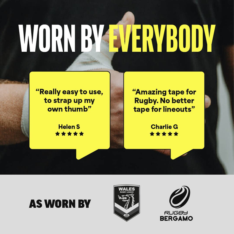 SPORTTAPE EAB Fabric Strapping Tape - 2.5cm x 4.5m | Thumb Tape, Rugby Finger & Toe Tape | Non Tear Elastic Adhesive Bandage Tape, Strapping Tape for Sport and Medical Use - Single Roll - NewNest Australia