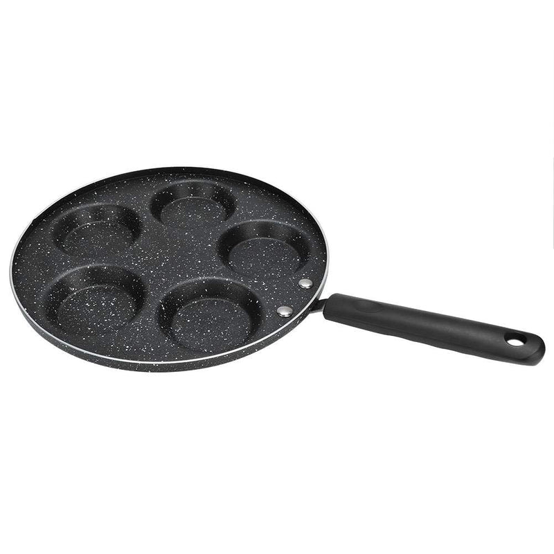 Nonstick Frying Pan 5 Egg Pans Multifunction Kitchen Cooking Pan,Omelette Pan, Pancake Pan, Plett Pan,Swedish Pan for Breakfast English Muffin Sandwich Sunny Side Up Egg and Sausage Patties - NewNest Australia