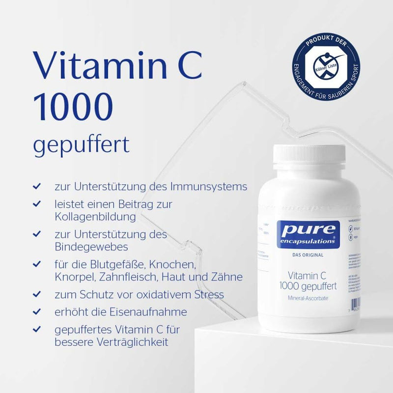Pure Vitamin C 1000 buffered 90 capsules - NewNest Australia
