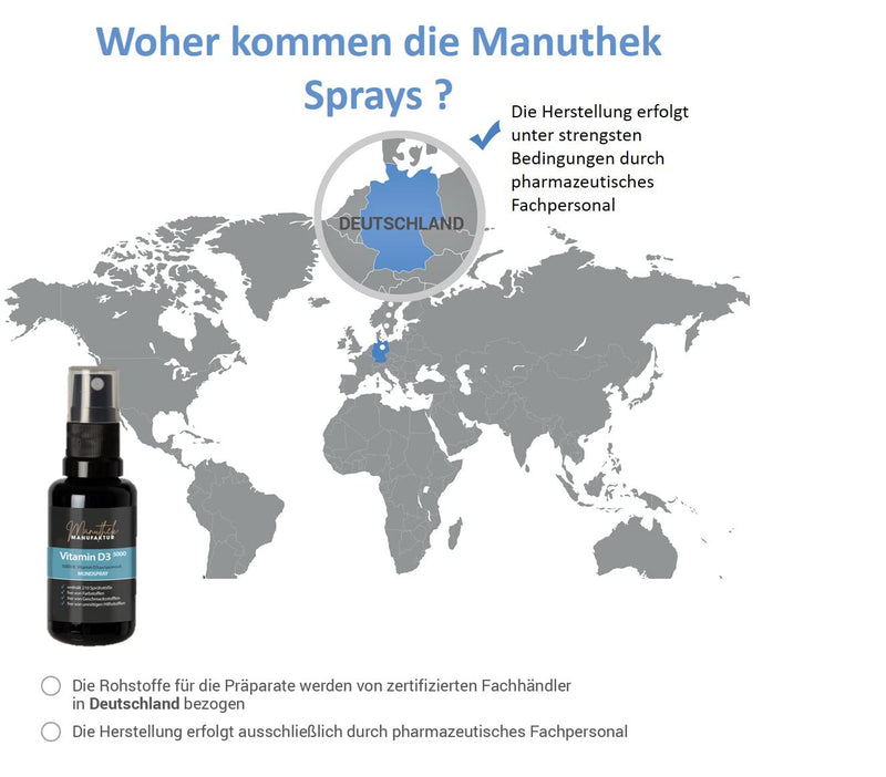Vitamin D3 - mouth spray 5000IE - 30ml highly bioactive - 210 sprays - developed in a German pharmacy - alcohol-free suitable for pregnant women and children D3 5000IE mouth spray - NewNest Australia