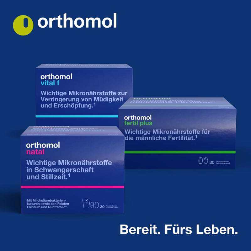 Orthomol Natal pre for women who want to have children - with vitamin B12, folic acid and zinc - support fertility - capsules of 90 x daily portions - NewNest Australia