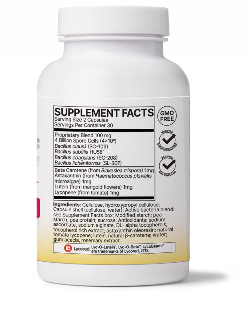 Microbiome Labs - Megasporebiotic Plus (60 Capsules) | Daily Active Bacteria For Men & Women, 4 Bacillus Strains For Your Gut Health Probiotic With Antioxidant, With 4 Million Bacteria - NewNest Australia