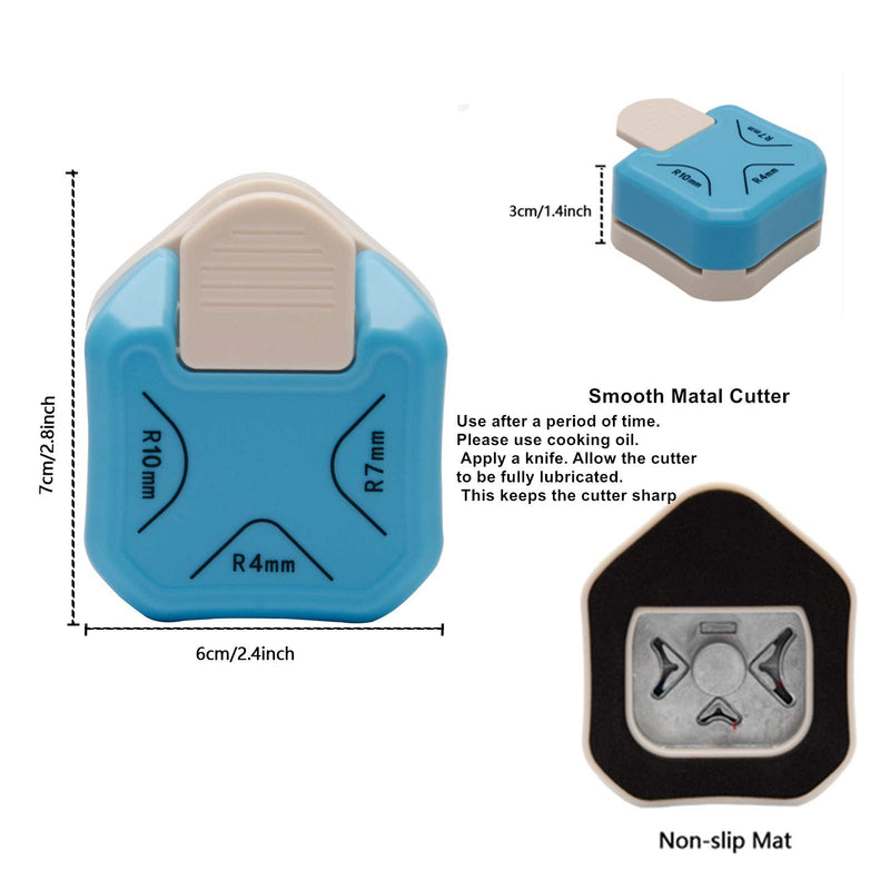 Paper Corner Rounder 3 in 1 （R4mm+R7mm+R10mm）， Corner Punches for Paper Crafts， Corner Cutter ，Envelope Punch Board ，Hole Puncher， Laminate, DIY Projects, Photo Cutter,Card Making and Scrapbooking - NewNest Australia