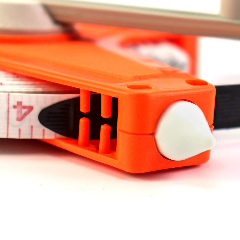 QWORK 1/2" x 100' Fiberglass Tape Measure, Engineer's Open Reel Dual Sided Measure, Orange 100‘ - NewNest Australia