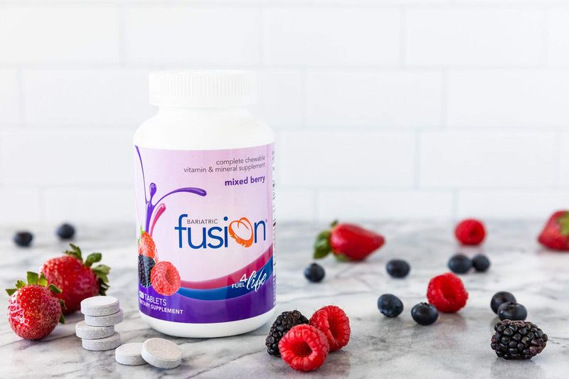Bariatric Fusion Mixed Berry Complete Chewable Bariatric Multivitamin with Iron for Bariatric Surgery Patients Including Gastric Bypass and Sleeve Gastrectomy, 120 Tablets - NewNest Australia