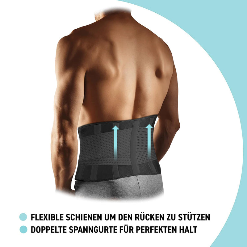 BACK BODYGUARD back belt - innovative lumbar support - back bandage relieves pressure on the back - kidney belt for back support - 4 sizes (L, black) L - NewNest Australia