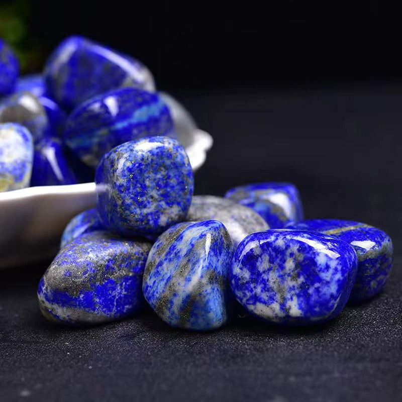 Lapis Lazuli Healing Crystal Stones, 1.25-2.0" Large Reiki Healing Gemstones Natural Tumbled Polished Stones for Energy Witchcraft Therapy Meditation Lapis Lazuli - NewNest Australia