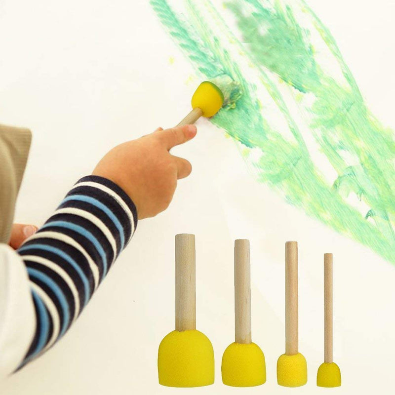 WAFJAMF 20-Pieces Assorted Size Round Sponges Brush Set, Paint Tools for Kids - NewNest Australia