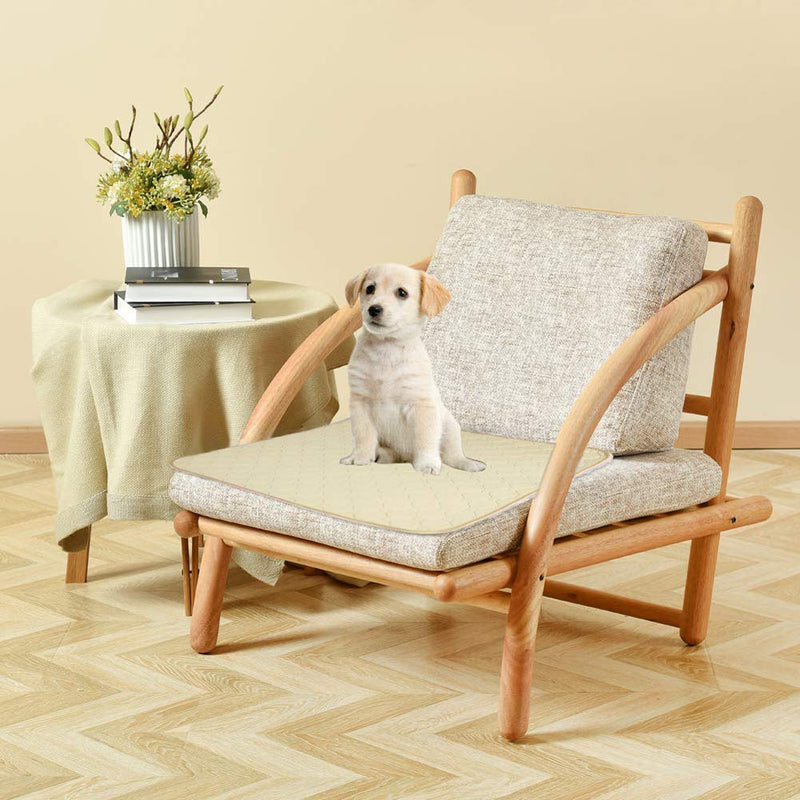 Waterproof Seat Pad Absorbent Incontinence Pad Washable Reusable Seat Protector Pad Four Layers Healthcare Chair Pad Non-Slip Under Pad for Men Women Baby Senior and Pet,22"X21" Beige - NewNest Australia