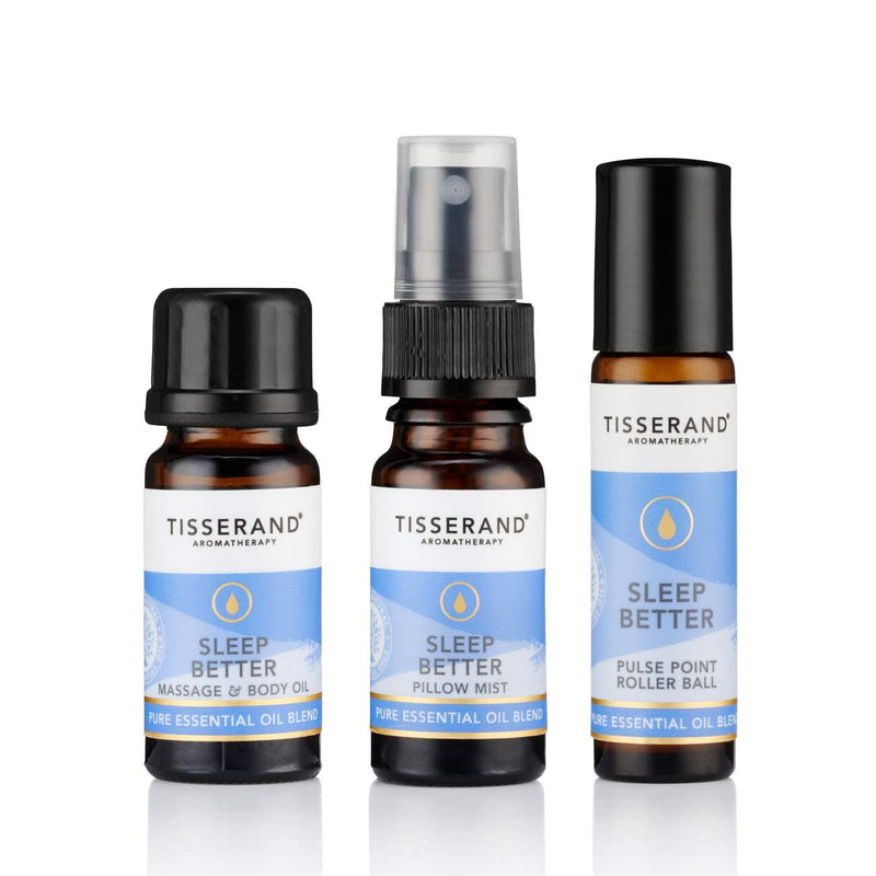 Tisserand Aromatherapy | Sleep Better Discovery Kit | Lavender Sleep Set With Jasmine & Sandalwood | 100% Pure Essential Oils For Sleep - Rollerball, Body Oil & Pillow Mist | 2 x 9ml, 1 x 10ml - NewNest Australia