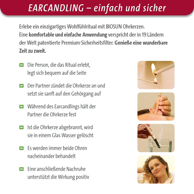 Biosun wellMotion Ear Candles/Candles with Safety Filter Fresh Fragrance Of Lemongrass, Eucalyptus and Lime, , , - NewNest Australia