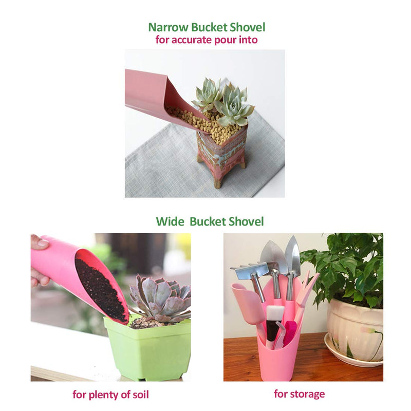 Melphoe Puppy’s Mom 12 Pieces Mini Garden Hand Transplanting Succulent Tools Miniature Planting, Set for Indoor Fairy Care, Potting, Cactus, Houseplant, Bonsai Tools, Bonsai Kit (Pink) Pink - NewNest Australia