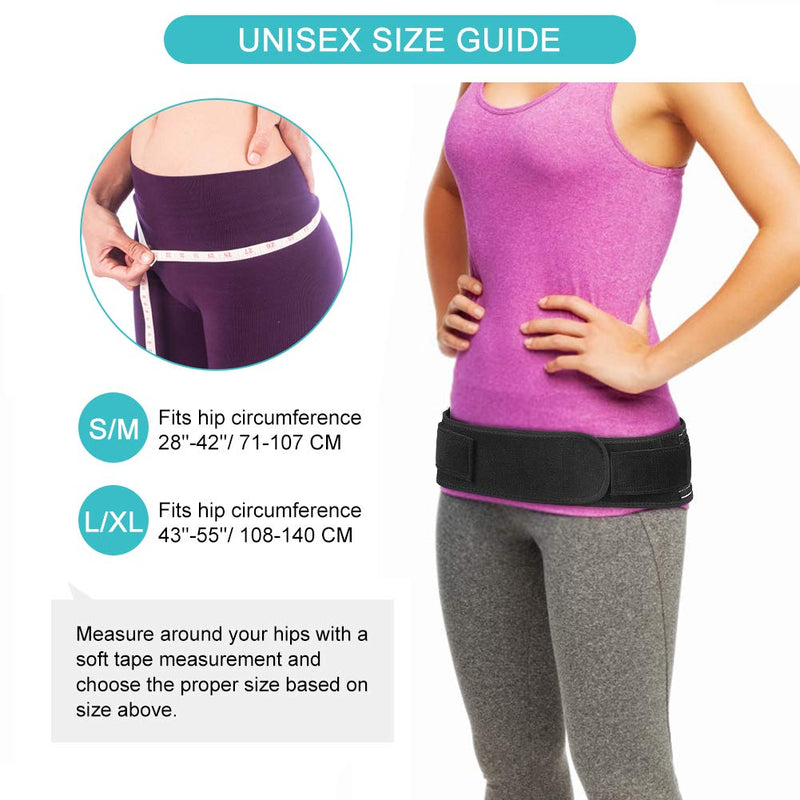 Yosoo Health Gear SI Joint Belt, Sacroiliac Belt Hip Support with Elastic Compression Strap, Sacroiliac Band Men and Women Back Brace for SI Joint, Pelvis, Hip, Groin, Lower Back (S/M) S/M - NewNest Australia