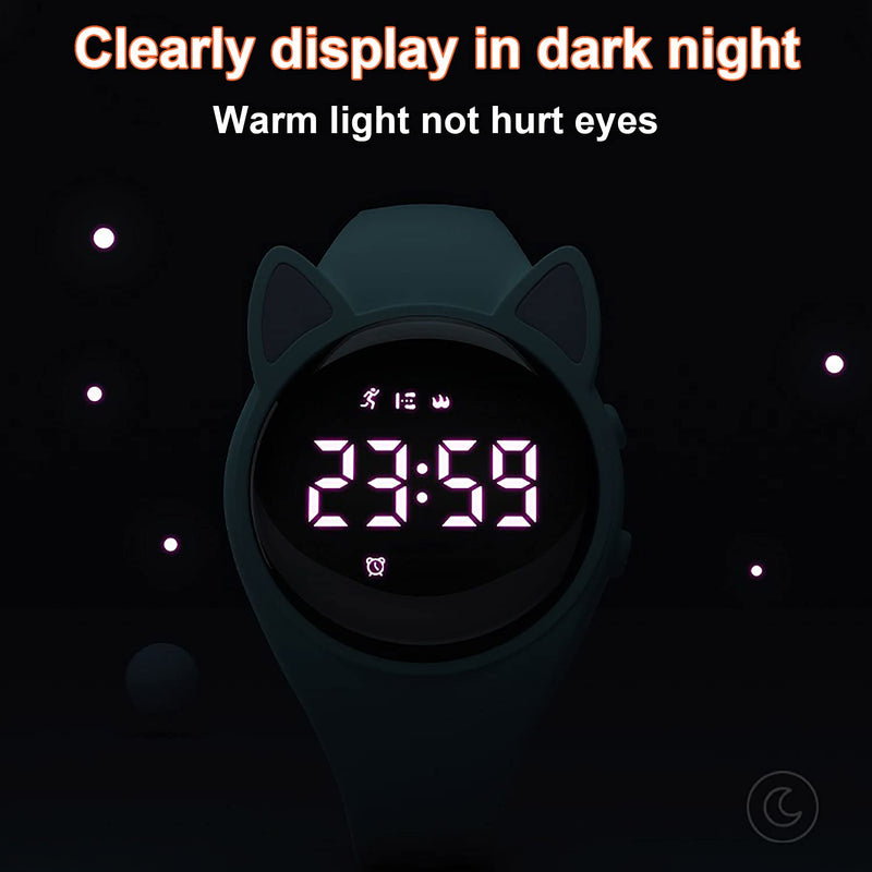 HUYVMAY Fitness Tracker Pedometer Watch for Boys Girls Women, No App No Phone, USB Charge 1 Hour for 20 Days Use, IP68 Waterproof Fitness Watch with Alarm Clock Step Tracker Distance Calorie Counter White + Pink - NewNest Australia