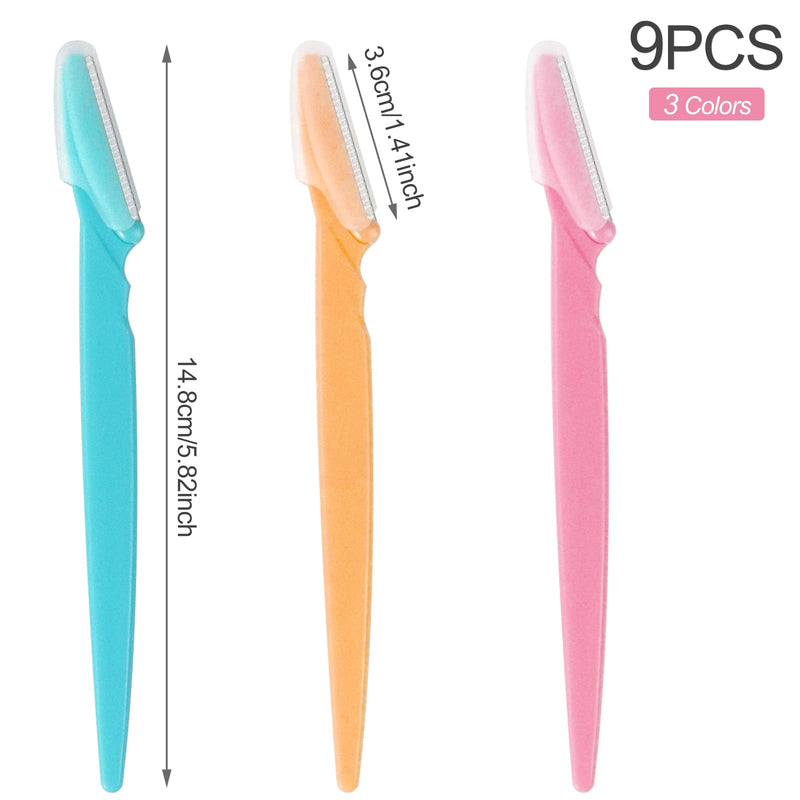 Sularpek Pack of 9 eyebrow razors, eyebrow shapers, facial razors for women, multi-purpose peeling face razors, for facial and body eyebrows for women - NewNest Australia