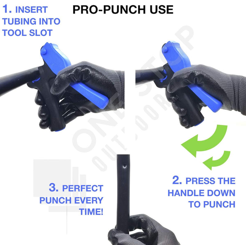 One Stop Outdoor Drip Irrigation Tubing Hole Punch Tool - for Easier 1/4" Inch Fitting & Emitter Insertion (Pro Punch Tool) Pro Punch Tool - NewNest Australia