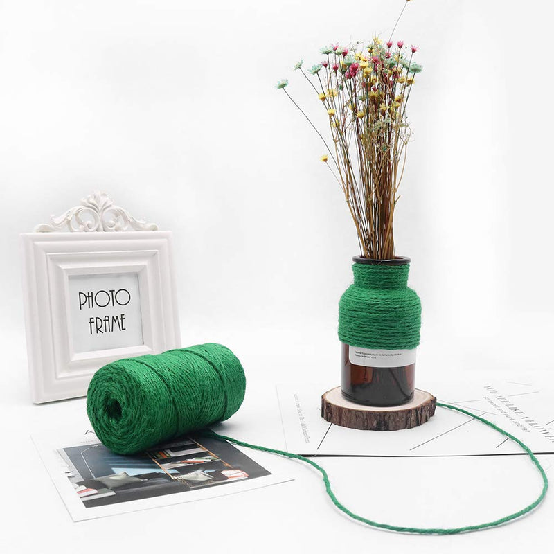 Tenn Well Green Garden Twine, 328 Feet 3mm Thick Jute Twine String for Crafting, Gift Wrapping, Gardening, DIY Projects - NewNest Australia