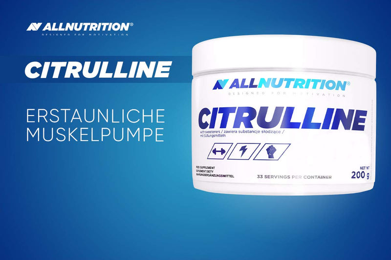 Allnutrition Citrulline Malate Powder Amino Acids L-Citrulline - Protein-Rich Diet Support For More Efficient Training - Energy Boost Reduces Fatigue - 200G Cola Lemon - NewNest Australia