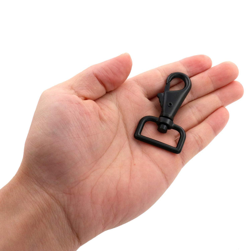 BIKICOCO 1'' Swivel Trigger Tilt & Bump Thumb Knob Bolt Snap Hook Lobster Claw Clasp Spring Loaded Clip, Black - Pack of 10 Black x 10 Pcs - NewNest Australia